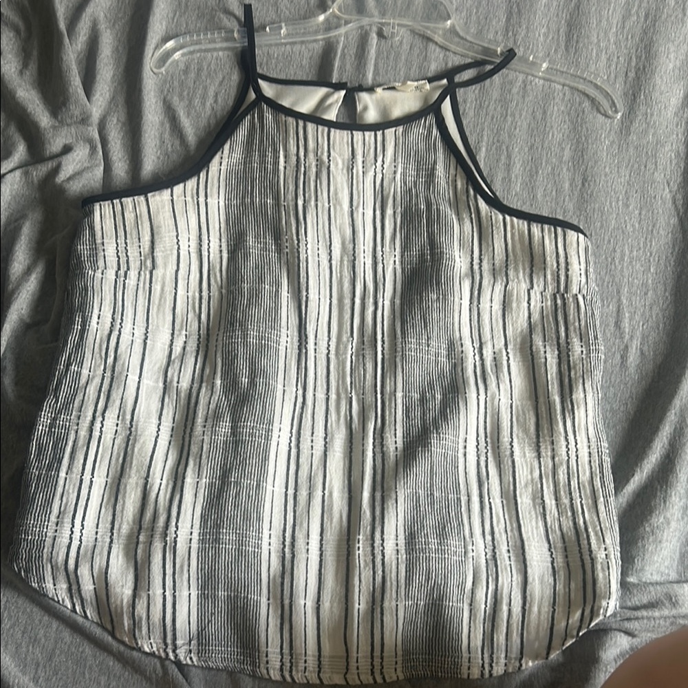 Striped Black and White Women's Top
